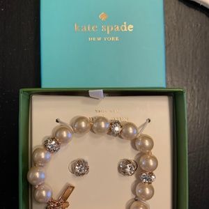 Kate Soade earring studs and bracelet